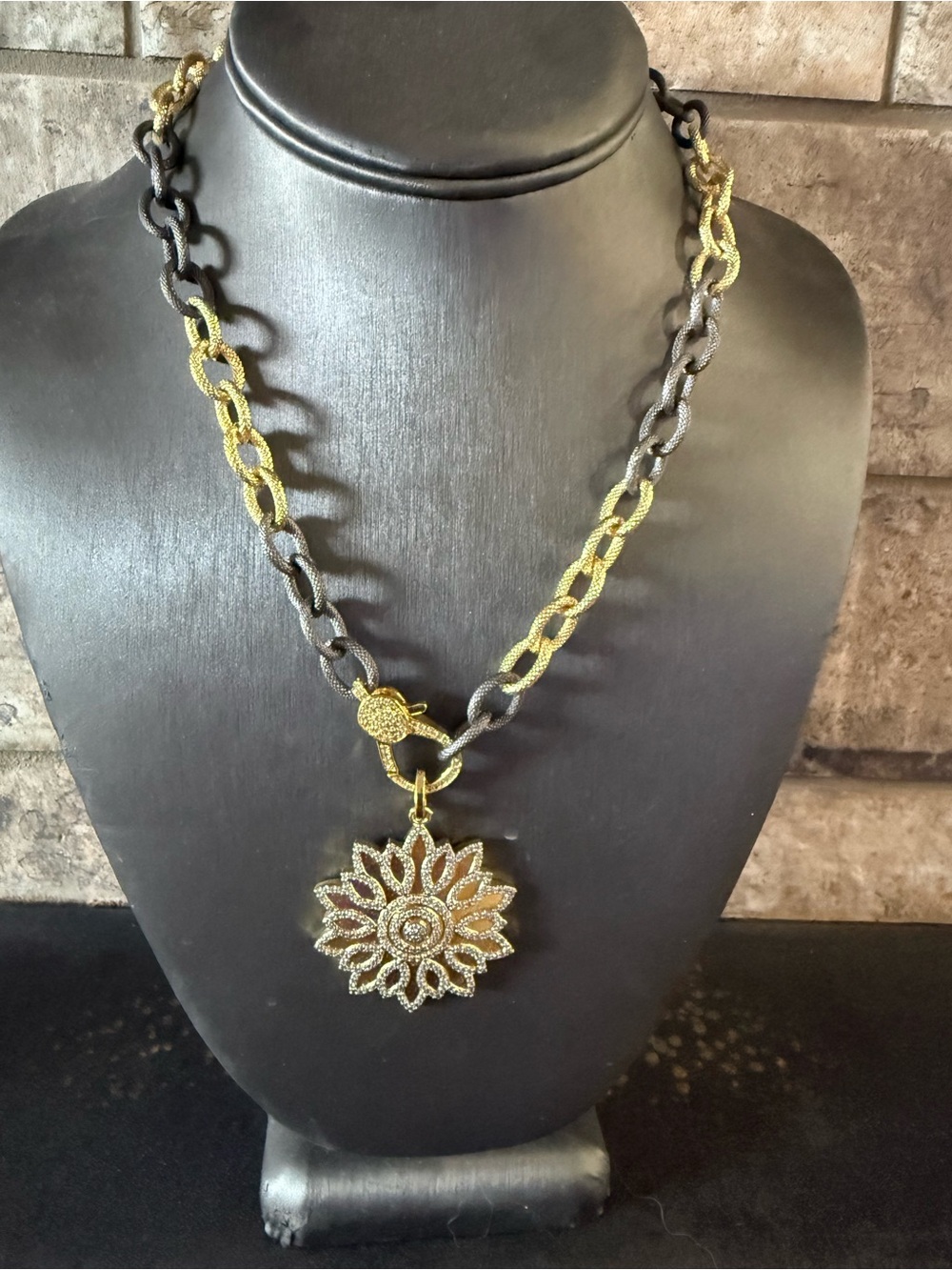 Freida Rothman Lumi Necklace w/Sunburst Pendant